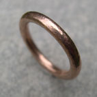 unusual red gold wedding ring