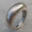handmade chunky silver ring 