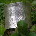 handmade silver cuff, hammered
