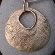 original gold disc necklace handcrafted