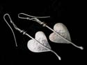 Designer Earrings silver leaf