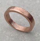 Hand made red gold wedding ring