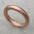9ct red gold chunky wedding ring designer made