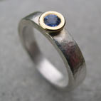 sapphire engagement band  handcrfted