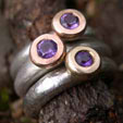 handmade amethyst engagemnt rings
