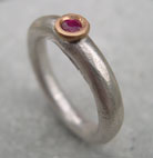 handmade silver and ruby ring
