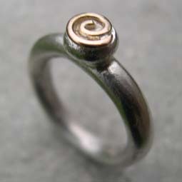 designer gold spiral ring