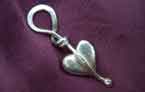 handmade silver heart pendant chunky