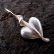 a small chunky silver heart  necklace