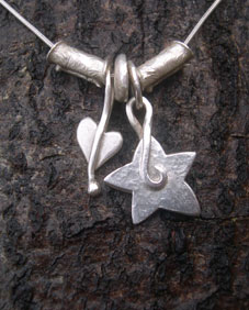 star and heart charm necklace