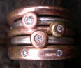 Diamond engagement  ring stack