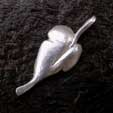 a chunky silver leaf pendant