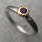 hand made amethyst engagement ring