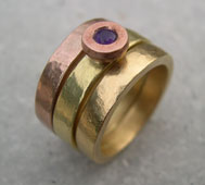 amethyst and gold rings