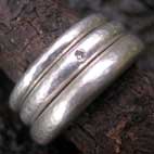 handmade silver ring stack