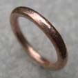 handmade wedding ring in 9ct red gold