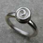 Handmade silver spiral ring