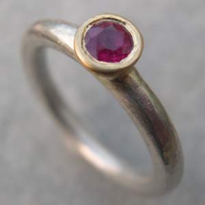 designer ruby engagement ring
