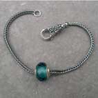 blue glass starter bracelet