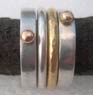 designer silver and gold ring stack