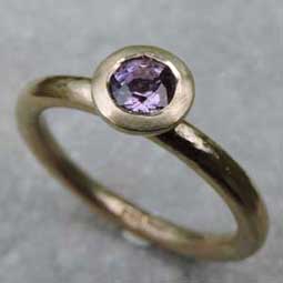 Purple Sapphire engagement ring