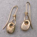 gold bead designer earrings