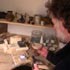 Michael making an Topaz Engagement Ring  in the workshop