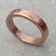 9ct red gold wedding band