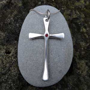 Silver-cross-with-Ruby