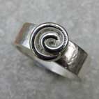 Handmade silver spiral ring
