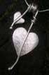silver heart pemdamt necklace