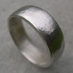 Large silver chunky ring