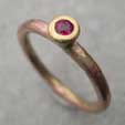 Ruby engagement ring in red gold