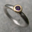 handmade amethyst engagement ring