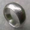 silver chunky hammered ring