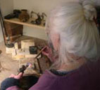 Sue Yeoman making earrings