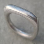 contemporary square silver ring 