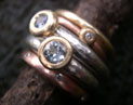 handmade engagement rings diamond & sapphire