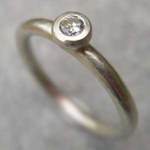 3mm 9ct diamond white gold engagement ring