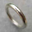 Wedding ring handcrafted in 9ct white gold