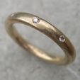 Handmade 3 diamond eternity ring